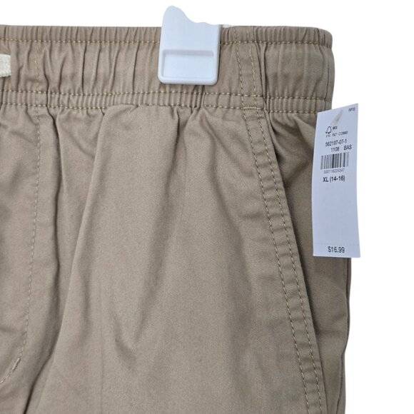 Old Navy Khaki Relaxed Boy Shorts Elastic Waist Size XL (14-16) NWT - Picture 4 of 7